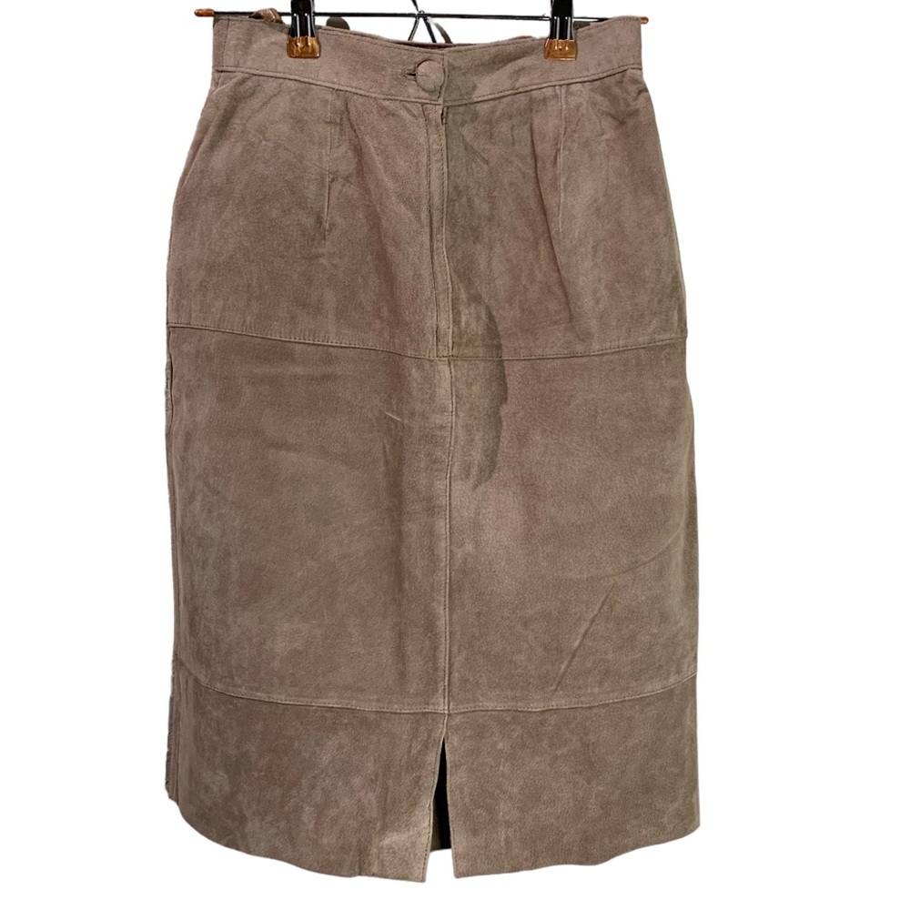 Vintage, the Eagle’s Eye, tan suede skirt